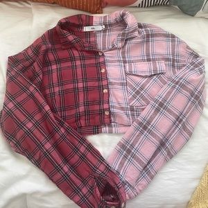 Adika cropped two tone flannel size medium